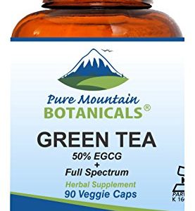 High Potency Green Tea Pills  90 Kosher Veggie Capsules Now with 450mg Organic Full Spectrum and Pure Green Tea Extract
