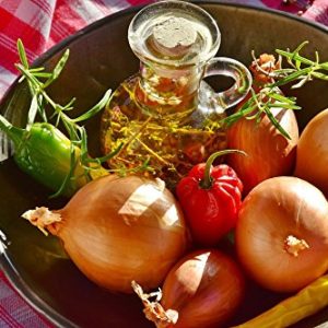 Home Comforts LAMINATED POSTER Vitamins Onion Thyme Herbs Oil Kitchen Pepperoni Poster 24x16 Adhesive Decal