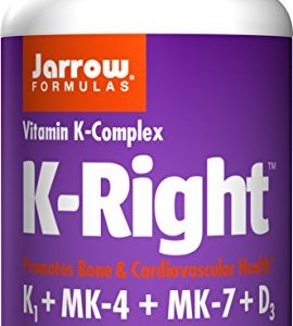 Jarrow Formulas K-Right  Promotes Bone   Cardiovascular Health  Vitamin K-Complex  60 Softgels