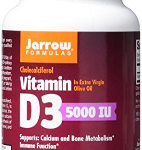 Jarrow Formulas Vitamin D3  Supports Calcium and Bone Metabolism  5000 IU  100 Softgels