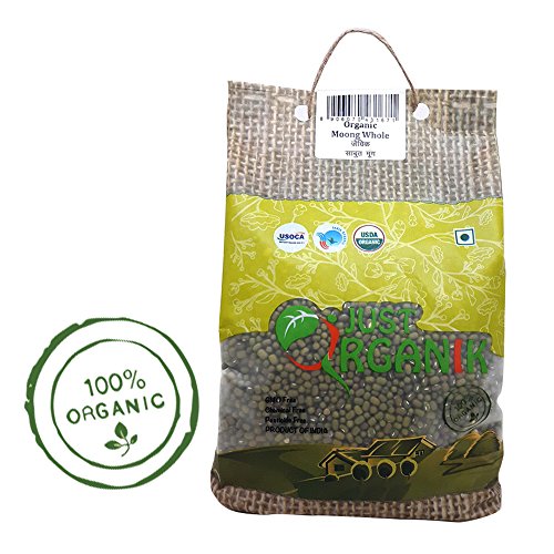Just Organik Green Gram Whole (Moong Whole) 2 lbs (908 gm)  100  Organic  GMO Free  Chemical Free  Pesticide Free  USDA Certified 1 Just Organik Green Gram Whole (Moong Whole) 2 lbs (908 gm)  100  Organic  GMO Free  Chemical Free  Pesticide Free  USDA Certified