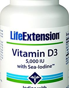Life Extension Vitamin D3 5000 IU with Sea-Iodine  60 Capsules