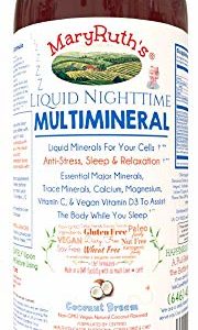 Liquid Sleep Multimineral by MaryRuth (Coconut) Vegan Vitamins  Minerals  Magnesium  Calcium   MSM   Natural Sleep   Stress Aid   Muscle Relaxation   NO Melatonin   Non-GMO Paleo 0 Sugar 0 Fat 32oz