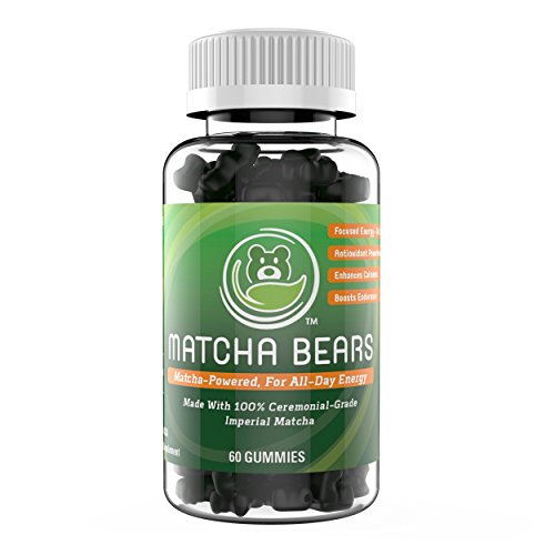 Matcha Bears Vitamins 60 Count - World's First Matcha Infused Gummies Antioxidant Powerhouse - Boosts Fat Metabolism Endurance- Enhances Calmness - Focused Energy (No Crash ) (1 Pack) 1 Matcha Bears Vitamins 60 Count - World's First Matcha Infused Gummies Antioxidant Powerhouse - Boosts Fat Metabolism Endurance- Enhances Calmness - Focused Energy (No Crash ) (1 Pack)