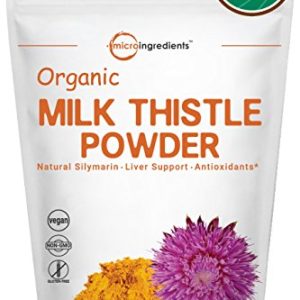 Maximum Strength Pure Organic Milk Thistle Extract Powder 3 5 Oz   Highest Concentration To 80  Silymarin   Detox   Protect Liver Health   Non-Irradiated  Non-Contaminated  Non-GMO and Vegan Friendly