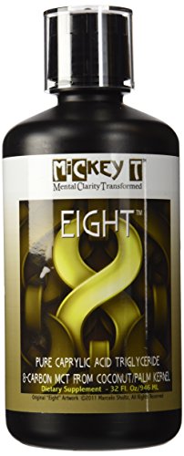 MiCkey T Eight 32oz- BEST MCT OIL ON AMAZON 100 Pure C-8 Caprylic Acid MCT- NOT A BLEND - The ONLY Made in USA-Kosher- 8-Carbon MCT Oil from Coconut Palm Kernel 1 MiCkey T Eight 32oz- BEST MCT OIL ON AMAZON 100 Pure C-8 Caprylic Acid MCT- NOT A BLEND - The ONLY Made in USA-Kosher- 8-Carbon MCT Oil from Coconut Palm Kernel