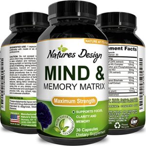 Mind Health Supplement for Adults  A Pure Cognitive Nutrition Nootropic Pills for Better Memory and Mental Performance Anti-Aging Formula with Natural Vitamins Minerals Herbs