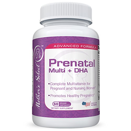 Mother's Select Prenatal   Postnatal Multivitamin With DHA - Omega 3 Fatty Acids  MethlyFolate for Folic Acid  Iron  Calcium - Neonatal Lactose Free Vitamins  Dairy Milk   Gluten Free - MTHFR Safe