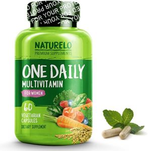 NATURELO One Daily Multivitamin for Women - Best for Hair  Skin  Nails - Natural Energy Support - Whole Food Supplement - Non-GMO - No Soy - Gluten Free - 60 Capsules   2 Month Supply