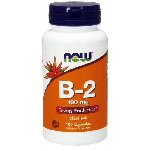 NOW Vitamin B-2 (Riboflavin) 100 mg 100 Capsules 1 NOW Vitamin B-2 (Riboflavin) 100 mg 100 Capsules