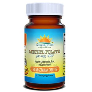 Natural Health Goodies Folate 5-MTHF Active Methylfolate - Smart Choice for Prenatal Development   Strong Heart   Brain vs Synthetic Folic Acid