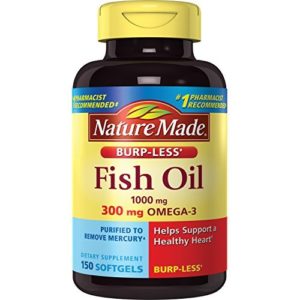 Nature Made Burpless Fish Oil 1000 mg w  Omega-3 300 mg Softgels 150 Ct