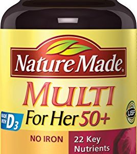 Nature Made Multi For Her 50  Tablets w  D3-22 Essential Vitamins   Minerals 3 Pack