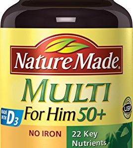 Nature Made Multi For Him 50  Tablets w  D3-22 Essential Vitamins   Minerals 90 Ct