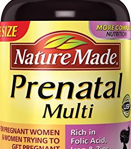 Nature Made Multi Prenatal Tablets - Rich in Folic Acid  Iron   Zinc Value Size 250 Ct