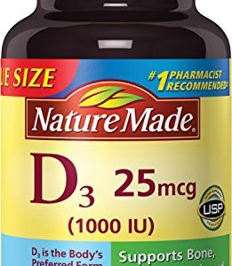 Nature Made Vitamin D3 1000 IU  Value Size  180-Count Softgels