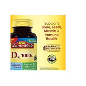 Nature Made Vitamin D3 1000IU  650 Softgels