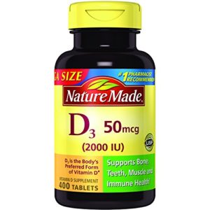 Nature Made Vitamin D3 2000 I U  400 Tablets Value Size
