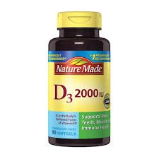 Nature Made Vitamin D3 2000 IU Liquid Softgels 90 ea (Pack of 2)