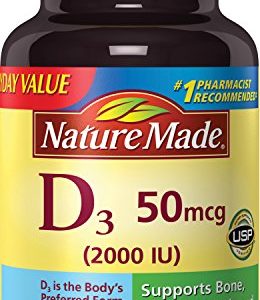 Nature Made Vitamin D3 2000 IU Softgels  250 Ct