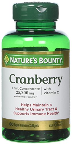 Nature's Bounty Cranberry with Vitamin C  25 200 mg  60 Softgels (Pack of 3)