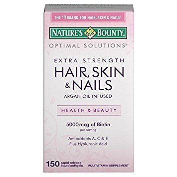 Nature's Bounty Extra Strength Hair Skin Nails 300 Softgels (2 X 150 Count Bottles) 1 Nature's Bounty Extra Strength Hair Skin Nails 300 Softgels (2 X 150 Count Bottles)