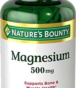Nature's Bounty Magnesium  500 mg  200 Coated Tablets  Mineral Supplement  Supports Bone and Muscle Health(1)  Gluten Free  Vegetarian