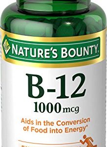 Nature's Bounty Vitamin B-12  1000 mcg  200 Coated Tablets  Vitamin Supplement  Supports Energy Metabolism  Heart Health  and Nervous System Health(1)