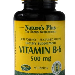 Nature's Plus - Vitamin B-6 500 mg  90 Sustained Release tablets