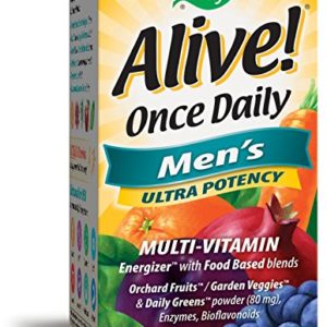 Nature's Way Alive  Once Daily Men's Multivitamin  Ultra Potency  Food-Based Blends (291mg per serving)  60 Tablets