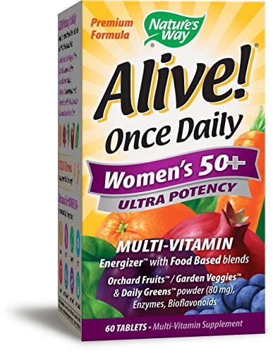 Nature's Way Alive  Once Daily Women's 50  Multivitamin  Ultra Potency  Food-Based Blends (230mg per serving)  60 Tablets 1 Nature's Way Alive  Once Daily Women's 50  Multivitamin  Ultra Potency  Food-Based Blends (230mg per serving)  60 Tablets