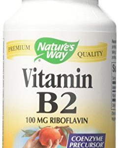 Nature's Way Vitamin B2  100 mg Riboflavin  100 Capsules (2 Pack)