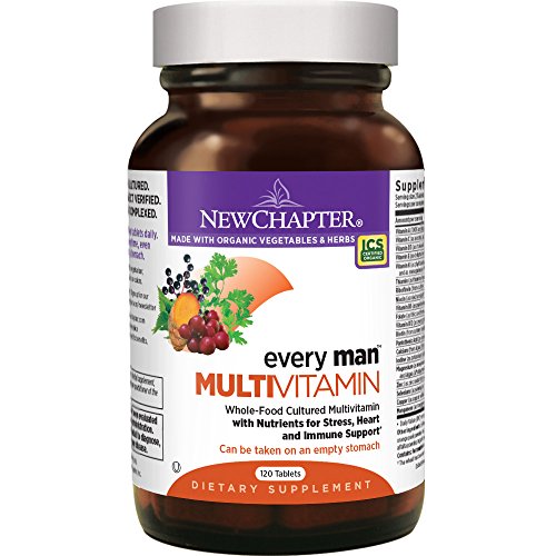 New Chapter Every Man Men's Multivitamin Fermented with Probiotics Selenium B Vitamins Vitamin D3 Organic Non-GMO Ingredients - 120 ct 1 New Chapter Every Man Men's Multivitamin Fermented with Probiotics Selenium B Vitamins Vitamin D3 Organic Non-GMO Ingredients - 120 ct