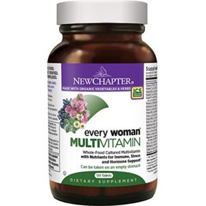 New Chapter Every Woman  Women's Multivitamin Fermented with Probiotics   Iron   Vitamin D3   B Vitamins   Organic Non-GMO Ingredients - 120 ct