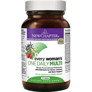 New Chapter Every Woman's One Daily  Women's Multivitamin Fermented with Probiotics   Iron   B Vitamins   Vitamin D3   Organic Non-GMO Ingredients - 72 ct