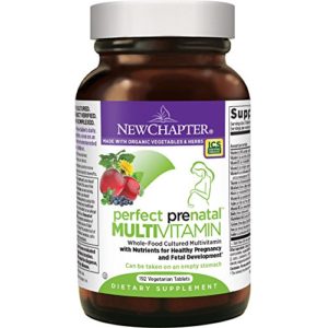 New Chapter Perfect Prenatal Vitamins Fermented with Probiotics   Wholefoods   Folate   Iron   Vitamin D3   B Vitamins   Organic Non-GMO Ingredients - 192 ct