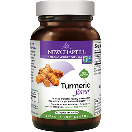 New Chapter Turmeric Supplement ONE DAILY - Turmeric Force for Inflammation Support   Supercritical Organic Turmeric   NO Black Pepper Needed   Non-GMO Ingredients - 30 Vegetarian Capsule
