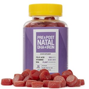 NoorVitamins PRE   Post Natal DHA   Iron Gummy - Halal Prenatal Vitamins - 90 Count