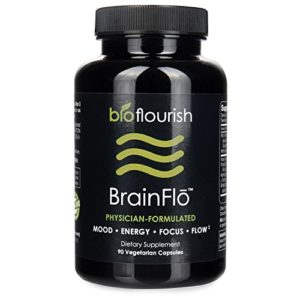 Nootropic Energy and Focus Brain Supplement  Non GMO Natural Cognitive Enhancement Pills for Mood  Memory  Mental Clarity  Concentration   Flow - Daily Brain Boosting Support Supplements - 90 Capsules