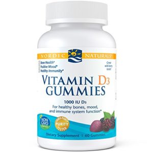 Nordic Naturals - Vitamin D3 Gummies  Healthy Bones  Mood  and Immune System Function  60 Count