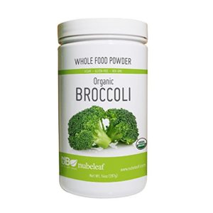 Nubeleaf Broccoli Powder - Non-GMO  Gluten-Free  Raw  Organic  Vegan Source of Essential Vitamins   Minerals - Single-Ingredient Nutrient Rich Superfood for Cooking  Baking  Smoothies (14oz)