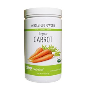 Nubeleaf Carrot Powder - Non-GMO  Gluten-Free  Raw  Organic  Vegan Source of Essential Vitamins   Minerals - Single-Ingredient Nutrient Rich Superfood for Cooking  Baking  Smoothies (14oz)