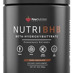 NutriBHB Exogenous Ketones Supplement - Patented Beta-Hydroxybutyrate (BHB) Keto Salts Formulated for Rapid Ketosis  Fat Burn  Increased Energy   Focus (Dark Chocolate)