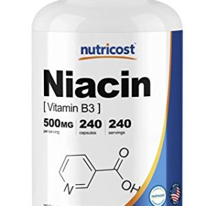 Nutricost Niacin (Vitamin B3) 500mg  240 Capsules