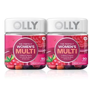 OLLY Perfect Women's Multi-Vitamin Gummy Supplements  Blissful Berry  2 Count