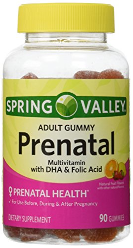ONLY 1 IN PACK Spring Valley Adult Gummy Prenatal Multivitamin with DHA   Folic Acid  Natural Fruit Flavors  90 Gummies
