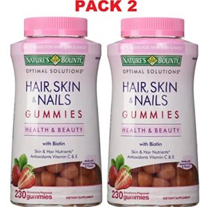 Pack 2  Nature's Bounty Hair Skin and Nails with Biotin  230 ct (460 Gummies Total)