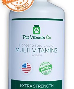 Pet Vitamin Co Natural Liquid MultiVitamin for Dogs - Includes Omega Fatty Acids ✅ Glucosamine   MSM for Healthy Joints ✅ Silky Smooth Coat ✅ Skin   Healthy Heart - 32fl oz
