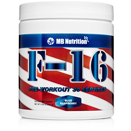 Pre Workout Supplement Powder F-16 for Men and Women with Vitamins Creatine Amino Acids Beta Alanine Flavor Blue Raspberry Punch Increases Energy and Potent Fat Burner 1 Pre Workout Supplement Powder F-16 for Men and Women with Vitamins Creatine Amino Acids Beta Alanine Flavor Blue Raspberry Punch Increases Energy and Potent Fat Burner