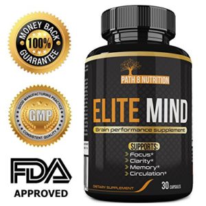 Premium Brain Booster Supplement - All Natural Nootropic Stack - Brain Supplement Supports Enhanced Memory  Focus  and Clarity - USA Formulated  30 Day Supply  Powerful One Per Day Formula